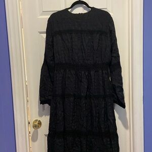 Annah Hariri Black Bohemian Dress - NWOT - Size 18